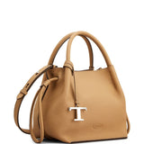 Tod's Chestnut Drawstring Bucket Bag Magnetic Closure