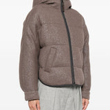Brunello Cucinelli Brown Quilted Hooded Jacket