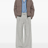 Brunello Cucinelli Brown Quilted Hooded Jacket