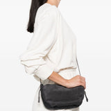 Brunello Cucinelli Navy Drawstring Crossbody Bag