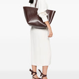 Brunello Cucinelli Burgundy Panelled Tote Bag