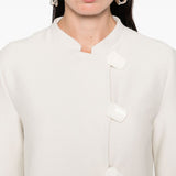 Emporio Armani Ivory Asymmetric Fastening Jacket