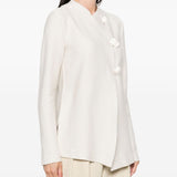 Emporio Armani Ivory Asymmetric Fastening Jacket