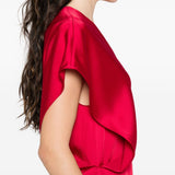 Stella McCartney Red V Neck Dress