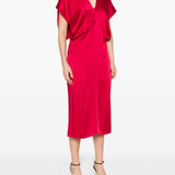 Stella McCartney Red V Neck Dress