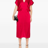 Stella McCartney Red V Neck Dress