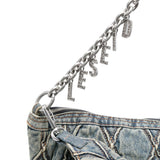 Diesel quilted chain-embellished shoulder bag