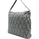 Diesel quilted chain-embellished shoulder bag