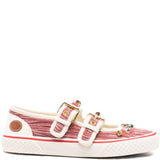 Valentino Garavani Jewel-embellished buckle sneakers