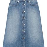 Stella McCartney Blue Denim Midi Skirt