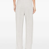 Brunello Cucinelli Grey Ribbed Cropped Trousers