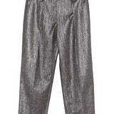 Brunello Cucinelli Brown Metallic Pleat Trousers