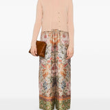 Pierre Louis Mascia Beige Floral Trousers