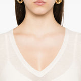 Fabiana Filippi White V Neck Sweater