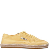 Autry Yellow Espadrille Low Canvas Sneakers