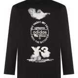 Y-3 Black Long Sleeve Logo Tee