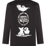 Y-3 Black Long Sleeve Logo Tee
