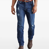 Brunello Cucinelli Distressed-finish straight-leg jeans