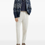 Brunello Cucinelli Jacquard zip-up cardigan