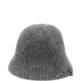 Brunello Cucinelli Grey Sequin Cloche Hat