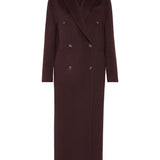 Brunello Cucinelli Burgundy Double Breasted Coat