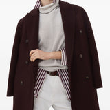 Brunello Cucinelli Coats Bordeaux