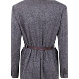Brunello Cucinelli Blue Wrap Blazer Jacket