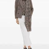 Brunello Cucinelli Brown Diagonal Monili Blazer