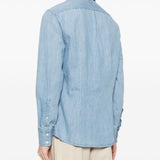 Brunello Cucinelli Shirts Clear Blue