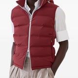 Brunello Cucinelli Bonded taffeta down vest with heat-bonded seams and detachable hood