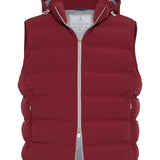 Brunello Cucinelli Bonded taffeta down vest with heat-bonded seams and detachable hood