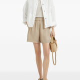 Brunello Cucinelli Beige Striped T Shirt