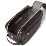 Brunello Cucinelli Textured grain leather beauty case with double zip