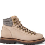 Brunello Cucinelli Nubuck mountain-style boots with wool and cashmere insert