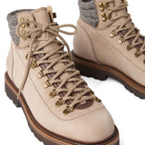 Brunello Cucinelli Nubuck mountain-style boots with wool and cashmere insert