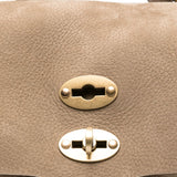 Zanellato Baby Postina messenger bag in nubuck leather brown brandy