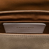 Zanellato Baby Postina messenger bag in nubuck leather brown brandy