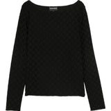 Emporio Armani Jacquard jersey sweater with geometric pattern