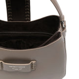 Emporio Armani Taupe Braided Detail Handbag