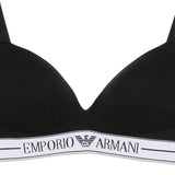 Emporio Armani ASV organic-cotton, padded triangle bra with logo underband