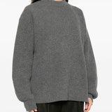 Jil Sander Grey Textured Ribbed Sweater