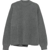 Jil Sander Grey Textured Ribbed Sweater