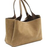 Tod's Logo-charm suede tote bag