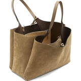 Tod's Logo-charm suede tote bag