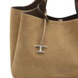 Tod's Logo-charm suede tote bag