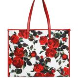 Dolce & Gabbana Large rose-print shoulder bag
