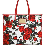 Dolce & Gabbana Large rose-print shoulder bag