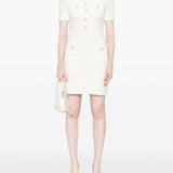 Self-Portrait Embellished button-detailed mini dress