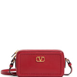 Valentino Garavani Red Alltime Mini Adjustable Shoulder Bag