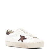 Golden Goose Hi Star in white nappa with leather star and heel tab